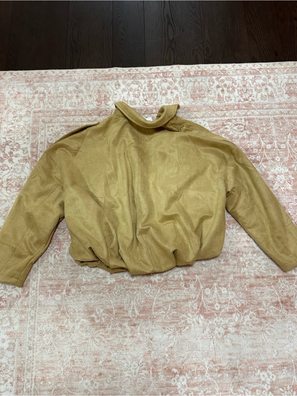 NWT 🤎 Suede Bubble Oversized Jacket - Picture 14 of 14